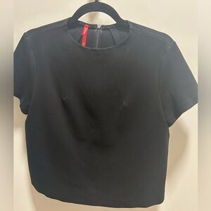SPANX Classic Black Short Sleeve Top